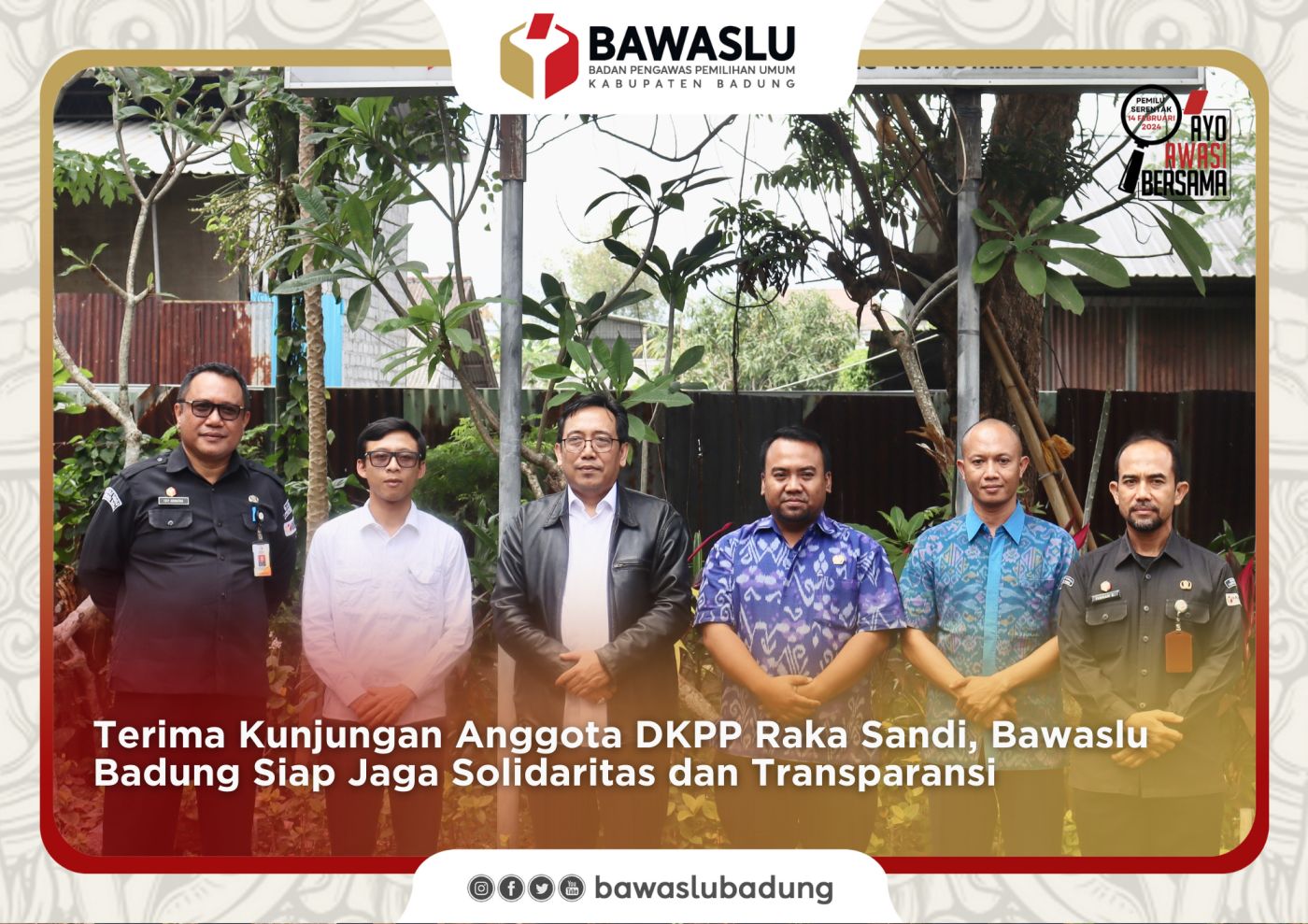 Terima Kunjungan Anggota DKPP Raka Sandi, Bawaslu Badung Siap Jaga Solidaritas dan Transparansi