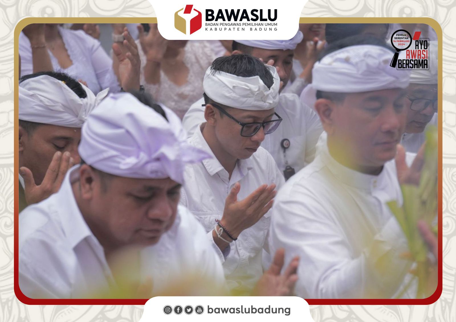 Astungkara Pemilu aman, Bawaslu Badung mohon doa tangkil ke Pura Besakih