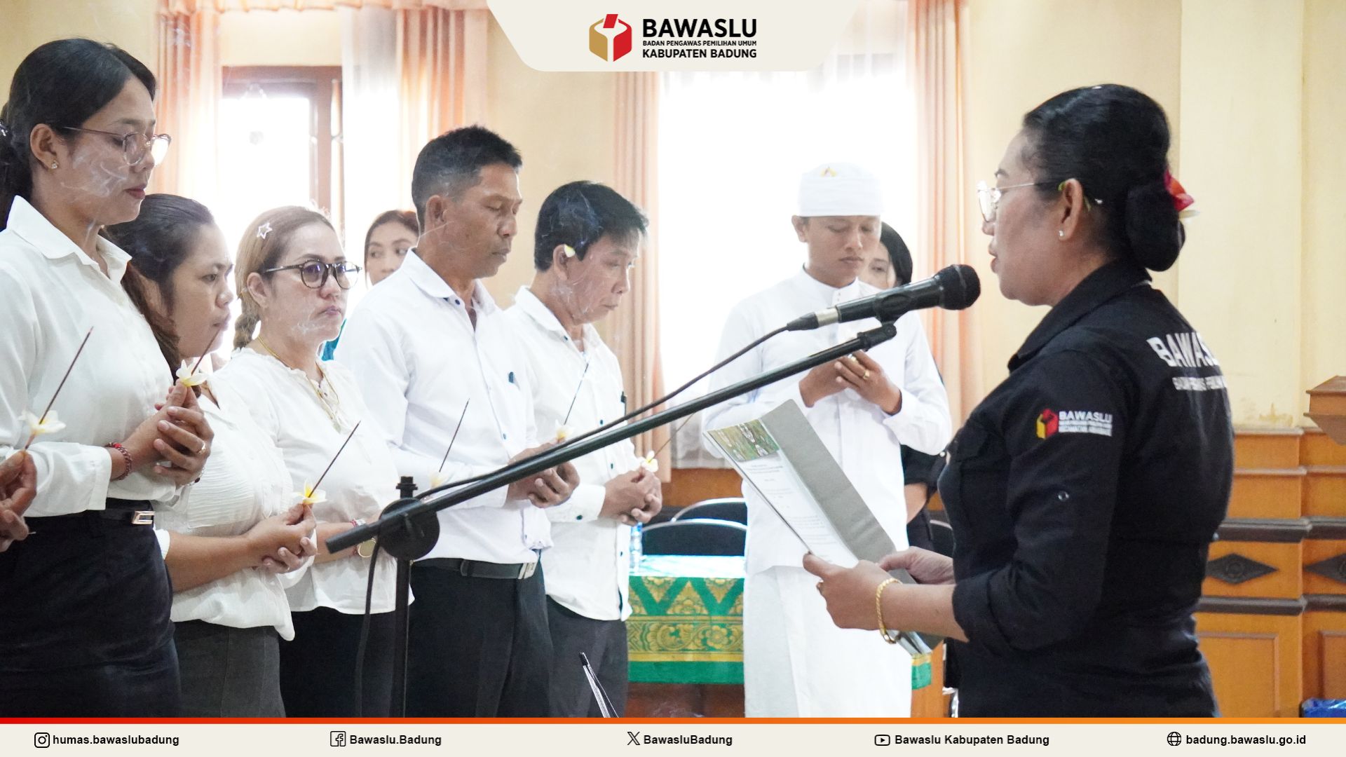 Bawaslu Badung Resmi Lantik 62 Orang Panwaslu tingkat Kelurahan/Desa Untuk Pemilihan Serentak 2024