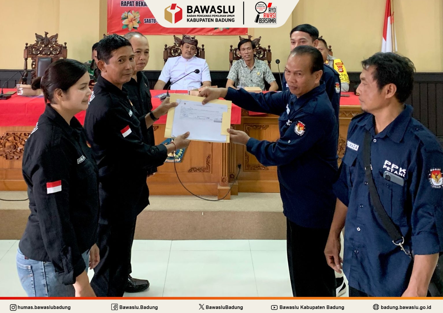 Hari ini, 4 Kecamatan di Kabupaten Badung Pleno Rekapitulasi Penghitungan Surat Suara Pemilu 2024