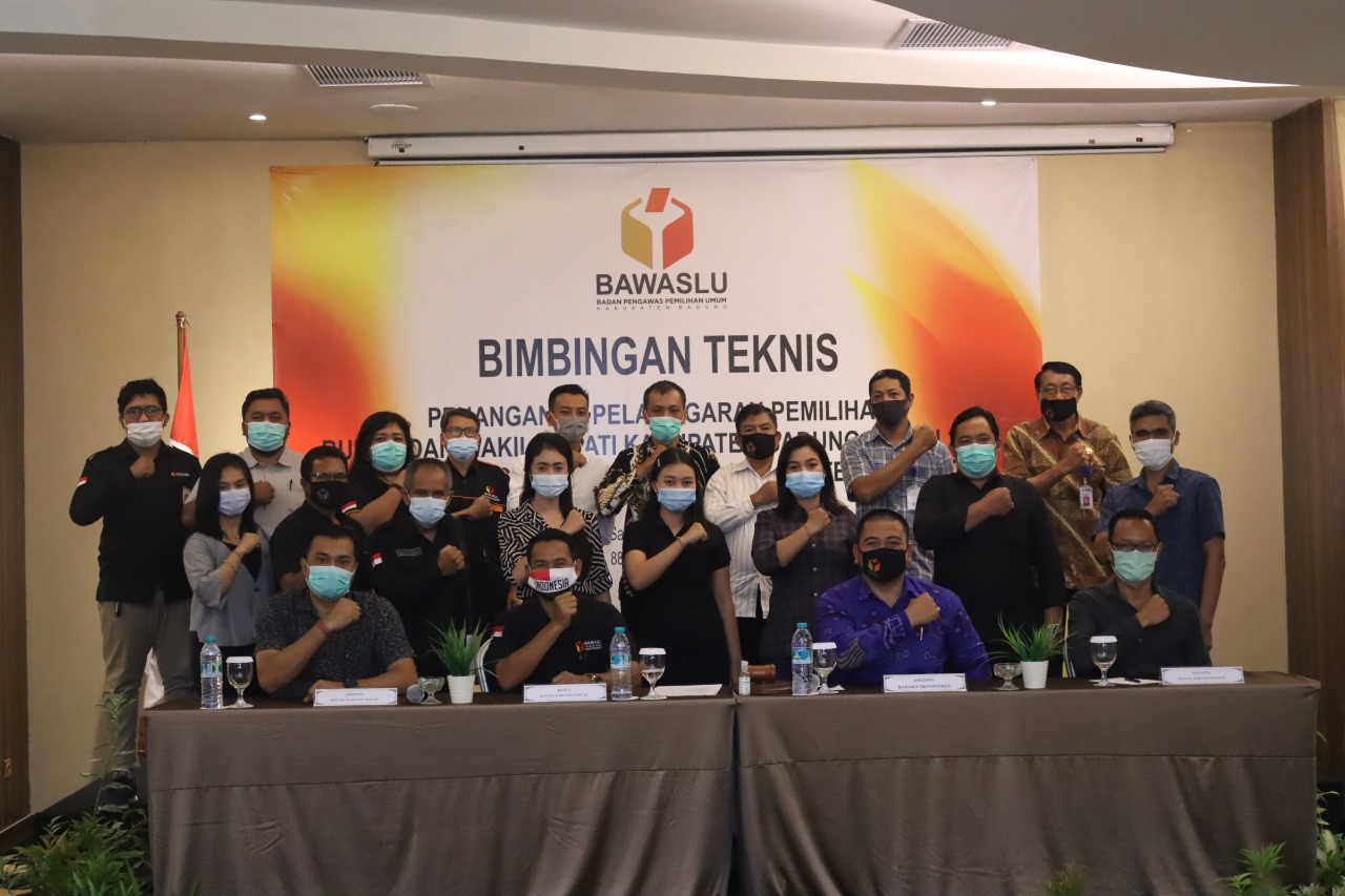 Bawaslu Badung Berikan Bimbingan Teknis Penanganan Pelanggaran Untuk Panwaslu Kecamatan Se-Kabupaten Badung