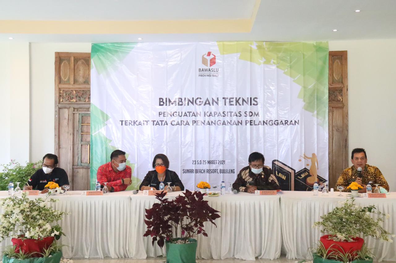 Bawaslu Kabupaten Badung Ikuti Kegiatan Bimbingan Teknis Penguatan Kapasitas SDM terkait Tata Cara Penanganan Pelanggaran