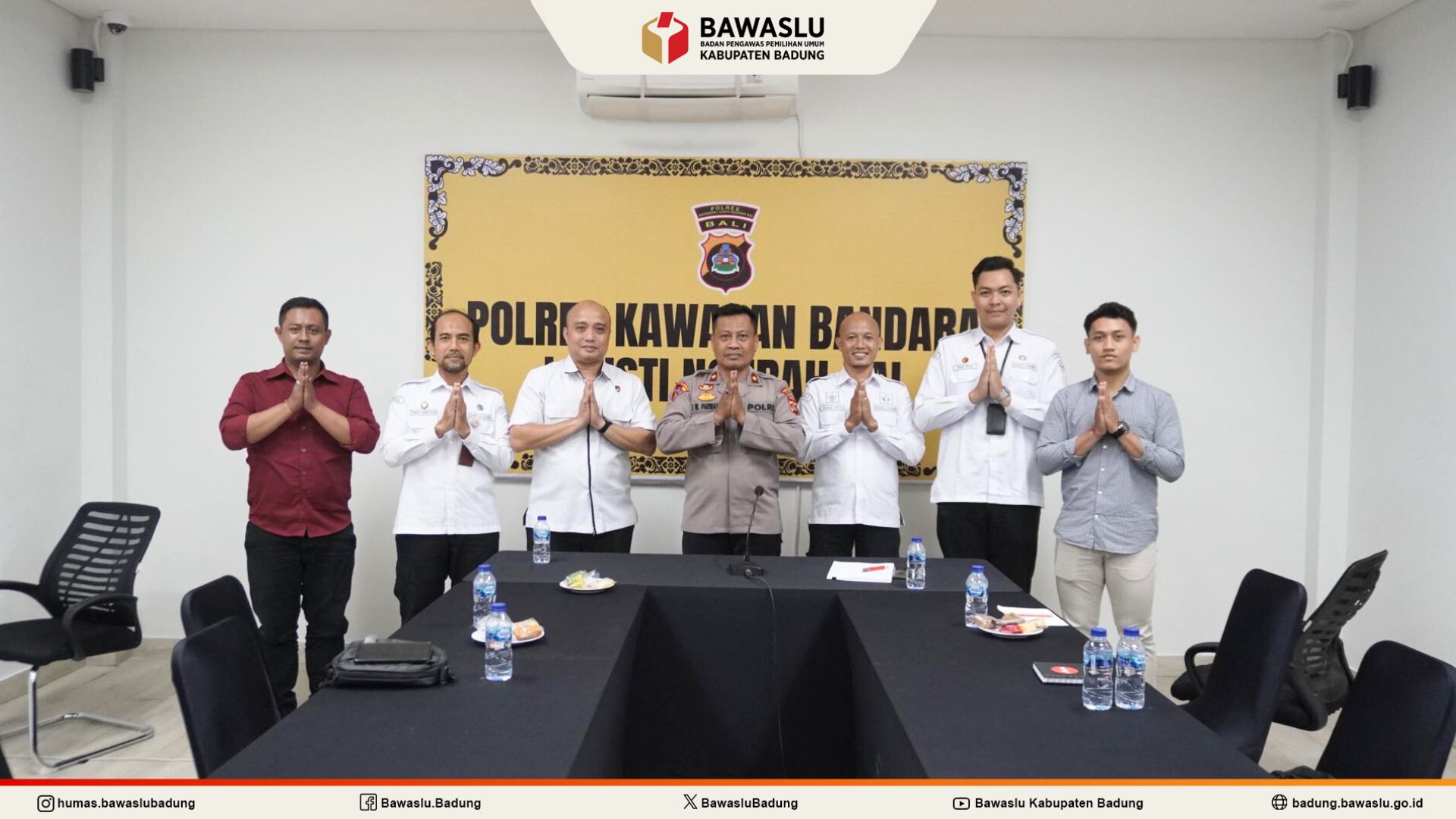 Foto bersama saat audiensi dengan Polres Bandara