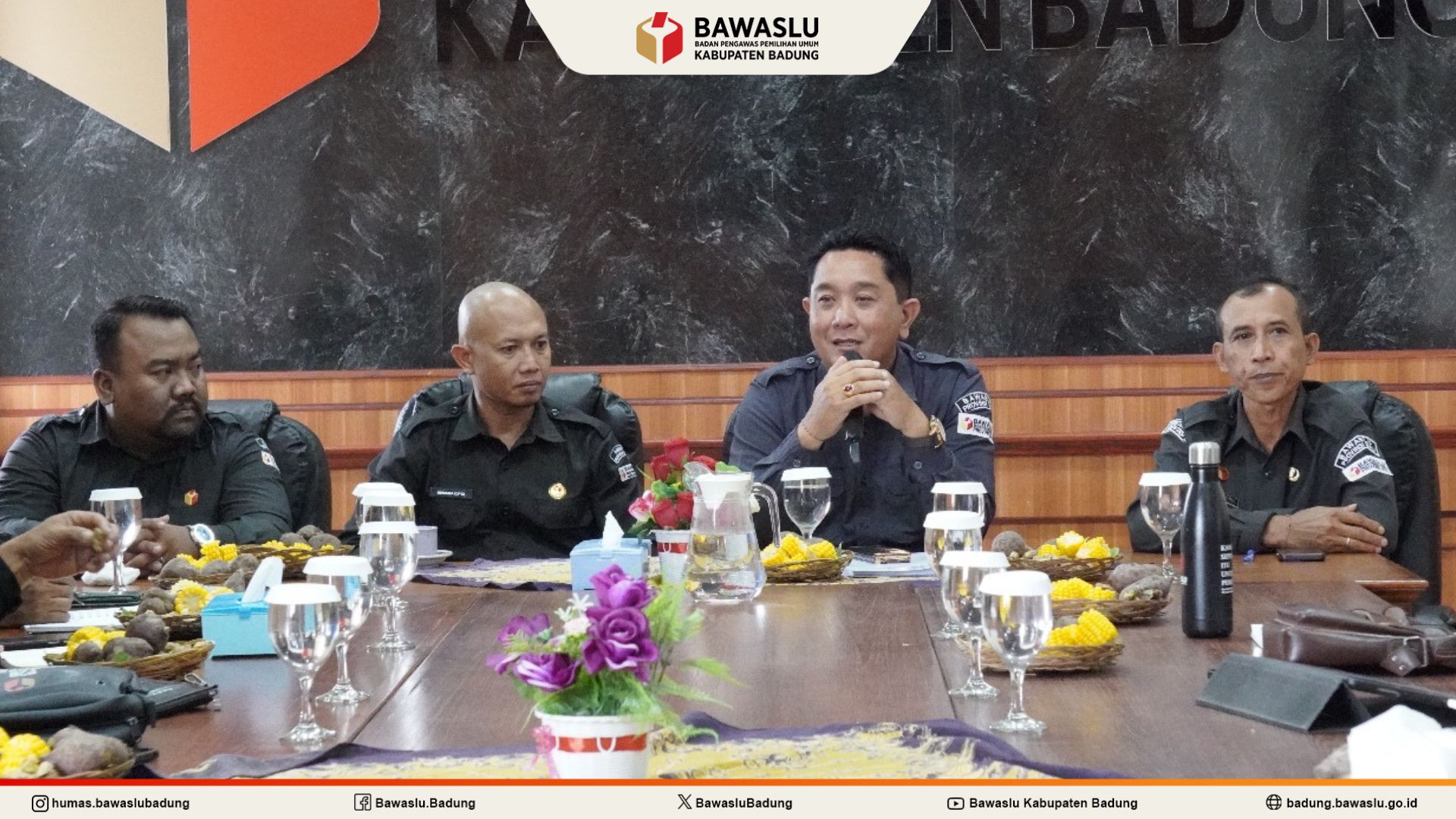 Ketua Bawaslu Provinsi Bali serta Ketua dan Anggota Bawaslu Badung