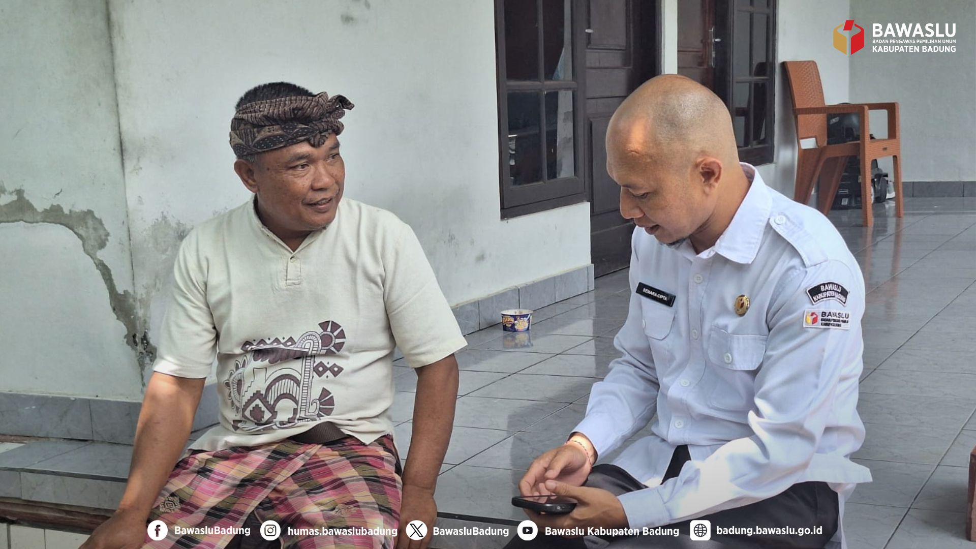 Bawaslu Badung mendatangi kediaman warga yang menjadi sampling