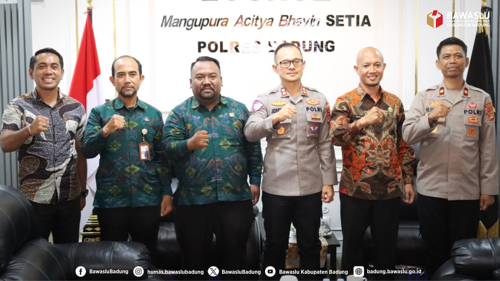 foto bersama Kapolres Badung AKBP Joseph Edward Purba