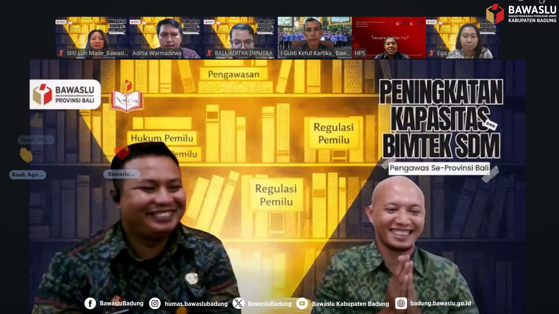 Ketua Bawaslu Badung mengikuti Bawaslu Membelajarkan