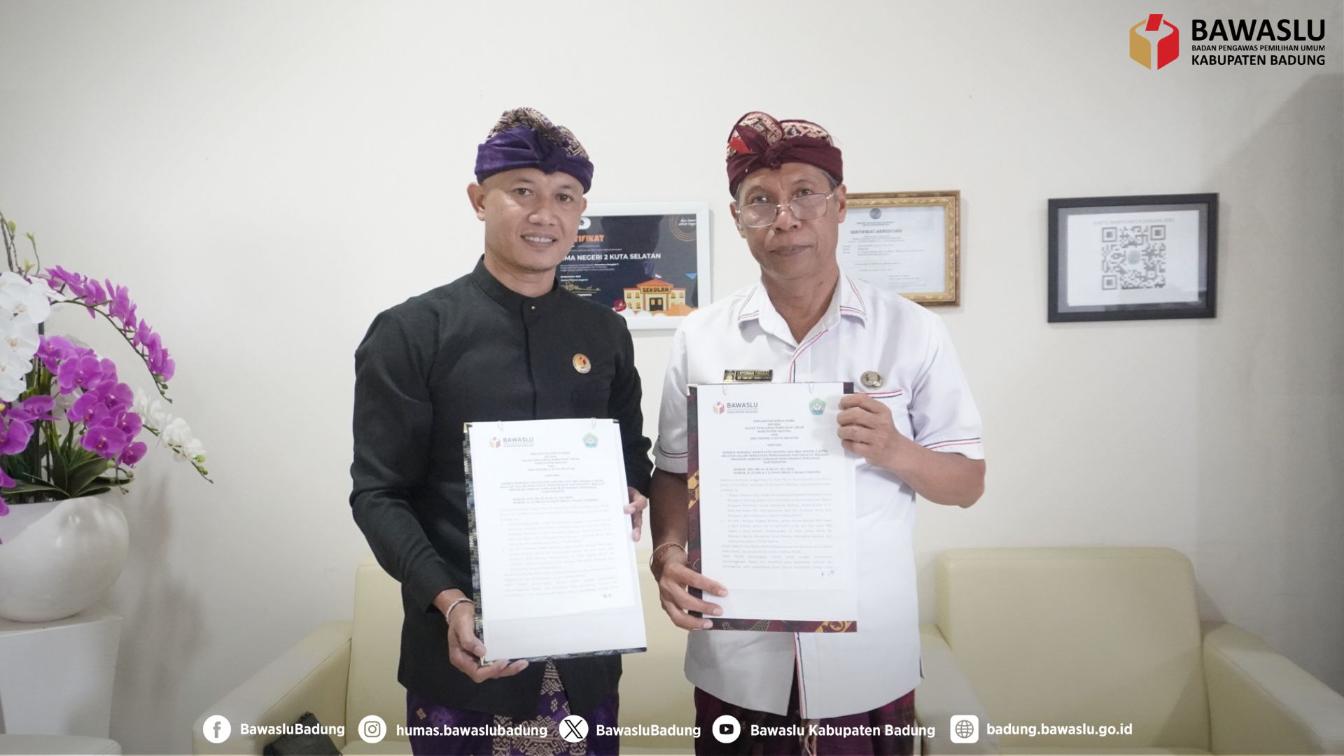 Penandatanganan PKS dengan Kepala Sekolah SMAN 2 Kuta Selatan