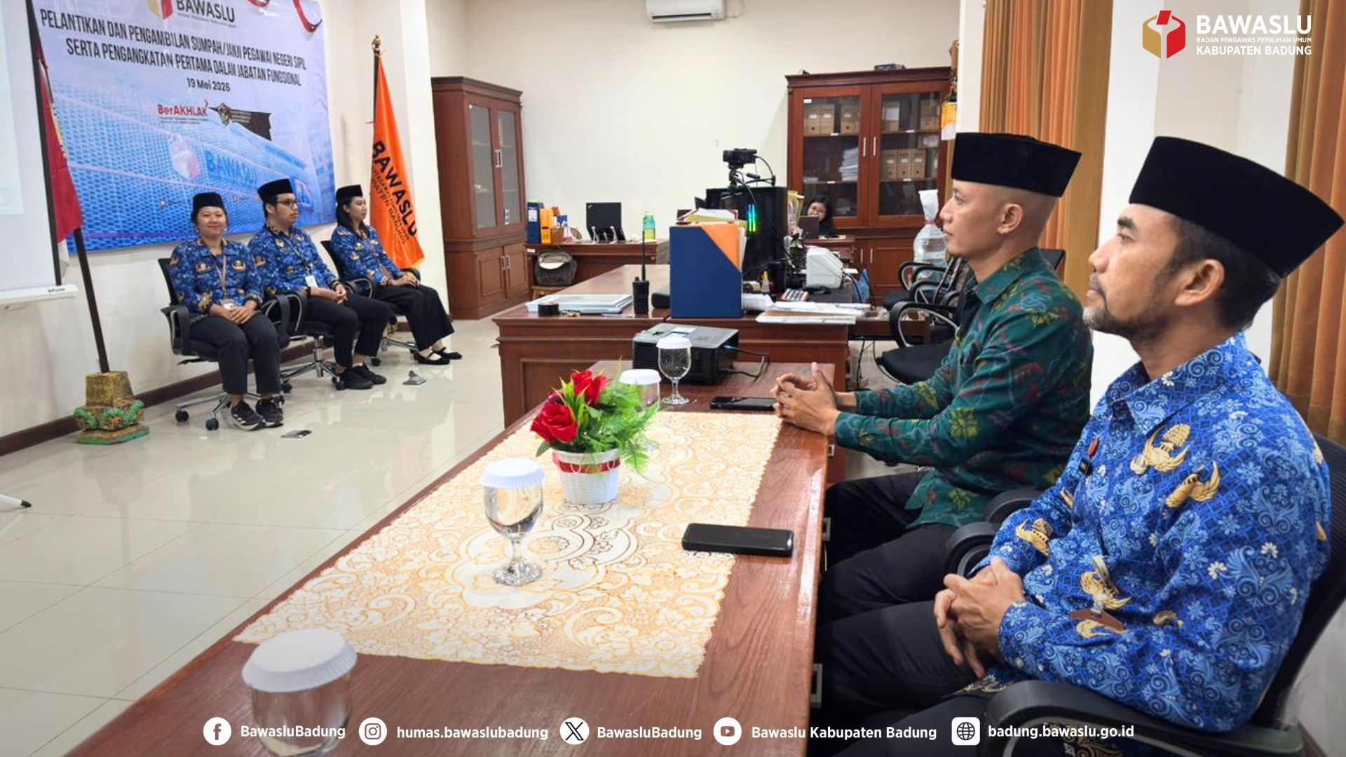 Pelantikan CPNS TA 2024 di Lingkungan Bawaslu Kabupaten Badung 