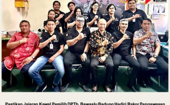 Pastikan Jajaran Kawal Pemilih DPTb, Bawaslu Badung Hadiri Rakor Pengawasan