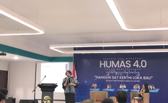 TIM HUMAS BAWASLU BADUNG MENGIKUTI SEMINAR DAN WORKSHOP HUMAS 4.0