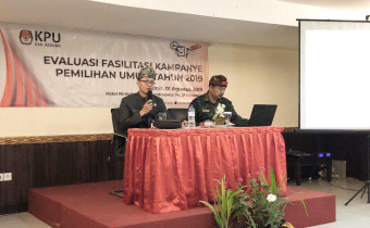 RAPAT EVALUASI FASILITASI KAMPANYE PEMILU 2019 OLEH KPU BADUNG