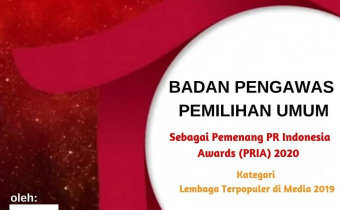 BAWASLU RAIH PENGHARGAAN LEMBAGA TERPOPULER DI MEDIA 2019