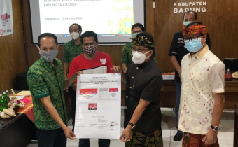 BAWASLU KABUPATEN BADUNG HADIRI PENANDATANGAN PERSETUJUAN DESIGN SURAT SUARA