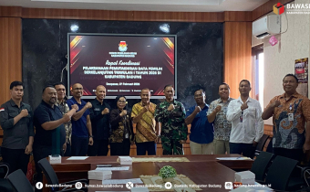 Foto Bersama pada Rakor PDPB TW I 2026 di KPU Badung