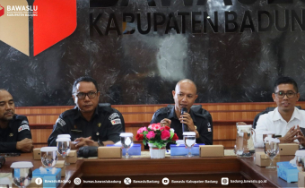 Rapat Koordinasi Pengelolaan Administrasi Keuangan bersama Kepala Sekretariat Bawaslu Provinsi Bali dan Kantor Pelayanan Pajak (KPP) Pratama Badung Utara