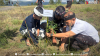 Pimpinan Bawaslu Kabupaten Badung melaksanakan penanaman pohon di area Pura Dasar Agung Batur (24/6/2026)